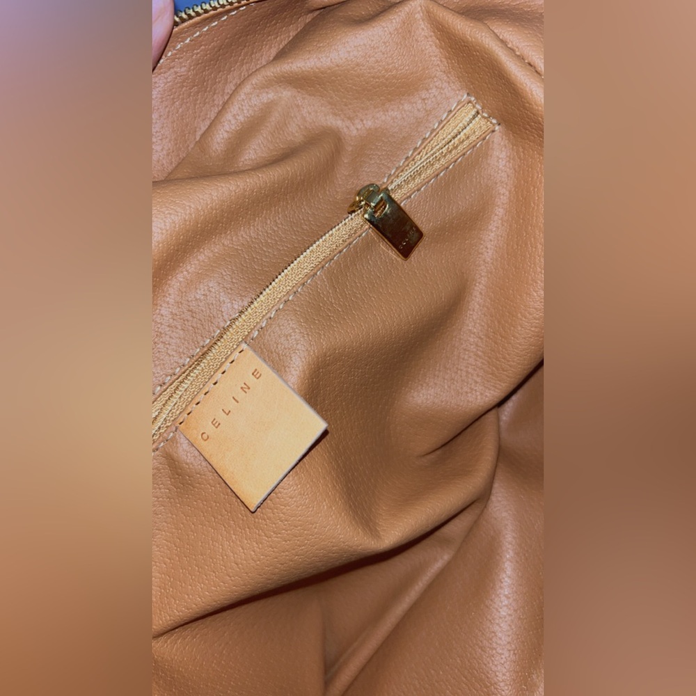 CELINE Tan Macadam Canvas top handle Tote Bag - Picture 7 of 15